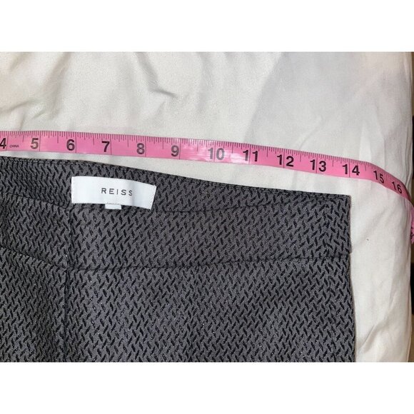 Reiss Black Textured Wool Blend Slim-Fit Skinny Jeans Women's Size 6 - Picture 7 of 10